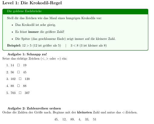 größer kleiner gleich